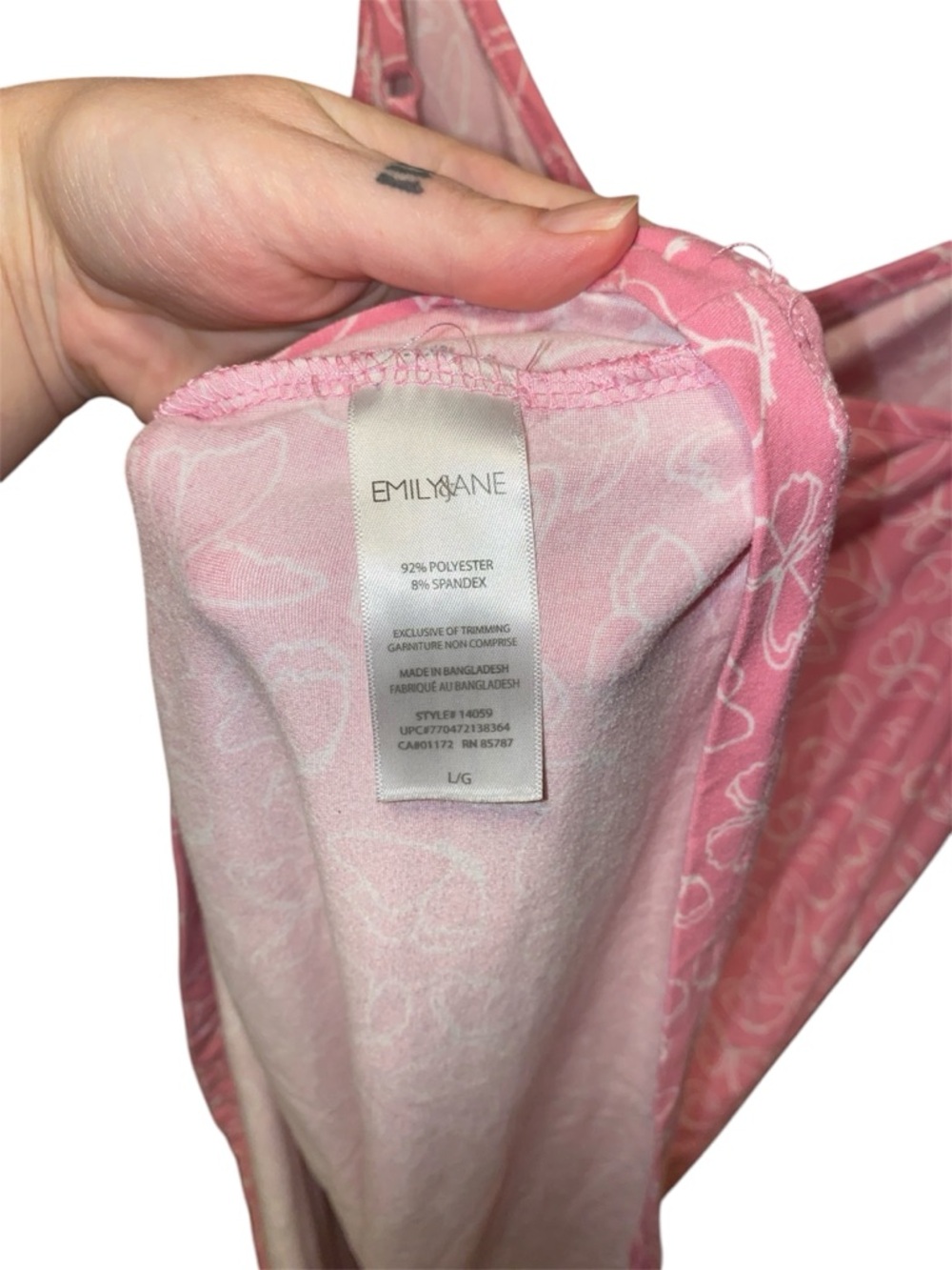 Emily & Jane Cami Night Dress in Pink Butterfly Print - Picture 6 of 8
